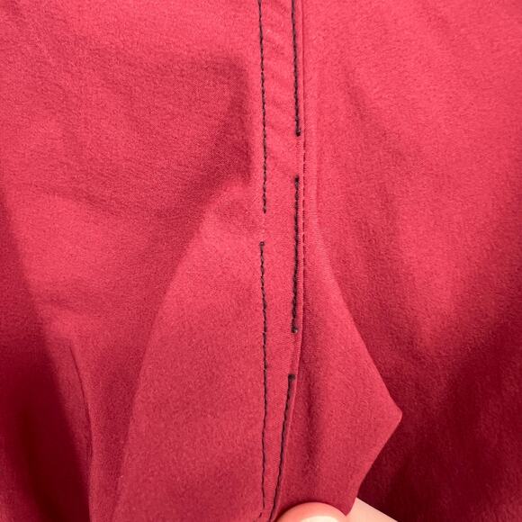 Marmot Womens Crop Capri Pant Large Cranberry Lightweight Hiking Travel Tie Cuff - Picture 4 of 9